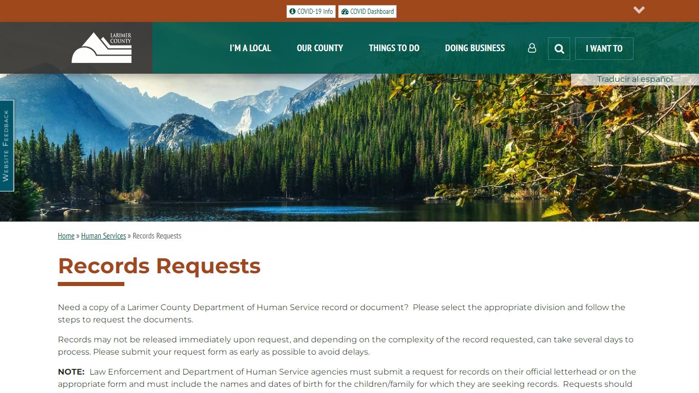 Records Requests | Larimer County